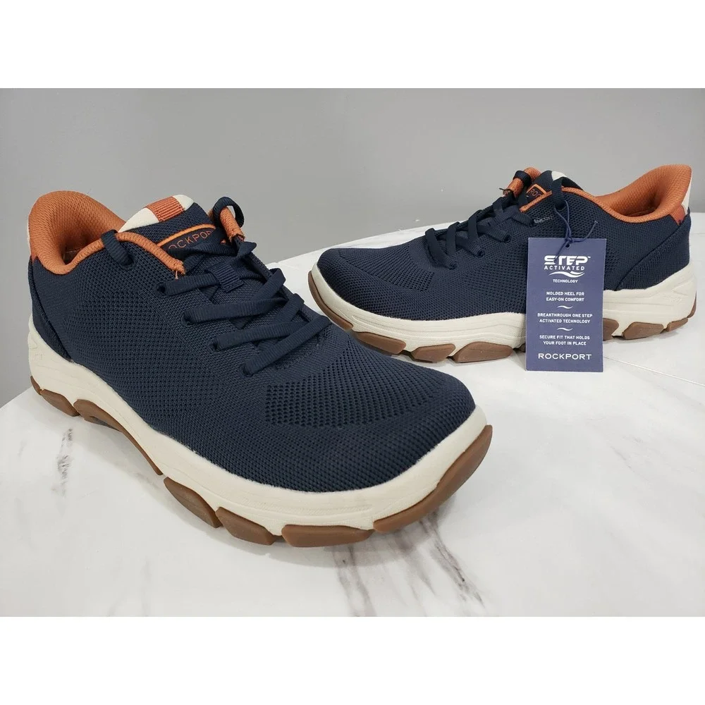 NEW Men's Size 8.5 -  Sneakers‎ Athletic Shoes Rockport Rafferty Navy Blue